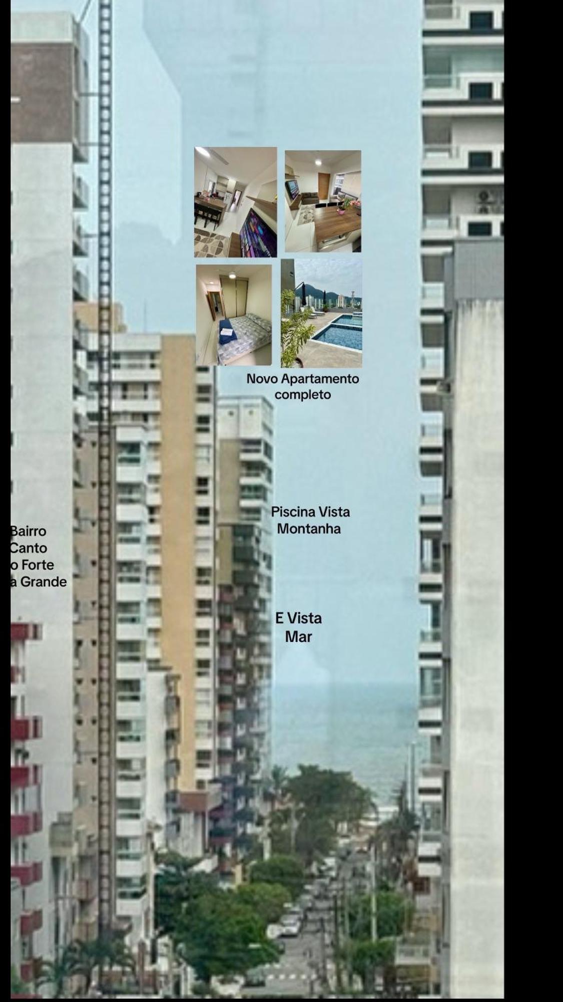 Novo Apto Canto Do Forte, Rua Praia Vista Montanha, Com Wi Fi, Homebeach10, 01 Vaga De Garagem, Melhores Restaurantes Ao Lado Πράια Γκράντε Εξωτερικό φωτογραφία